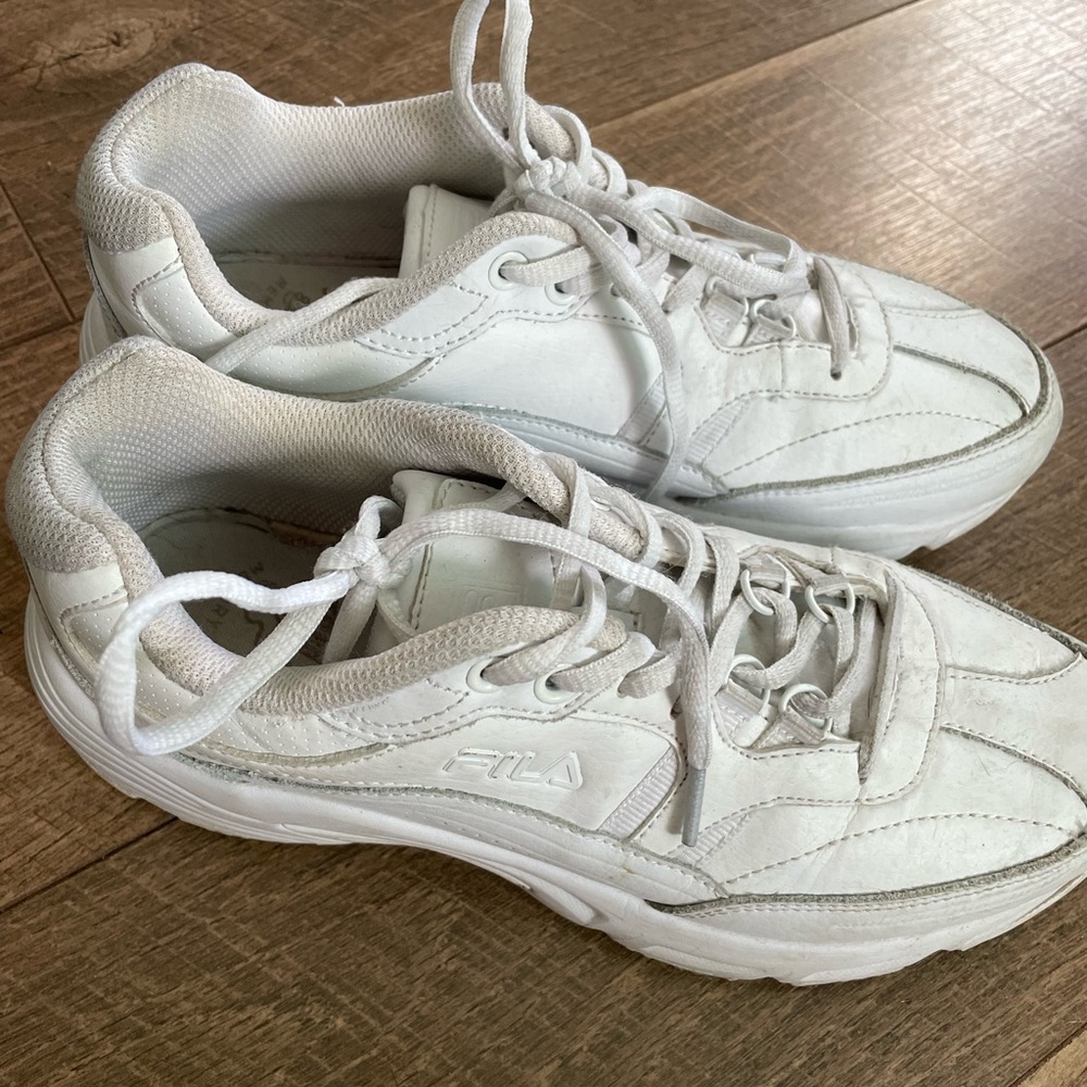 White Fila shoes